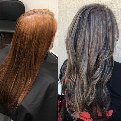 Before & after corrective color