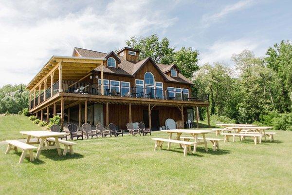 Beautiful building and picnic area