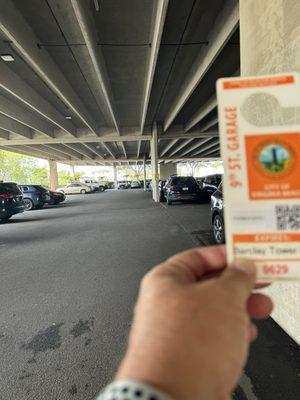 Barclay Towers parking placard