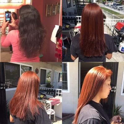 Color cut and style.