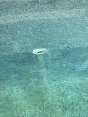 looking down on an intake pipe