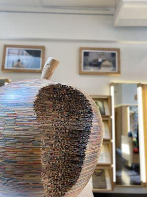 Apple made out of recycled skateboard decks! Made by Haroshi for HUF