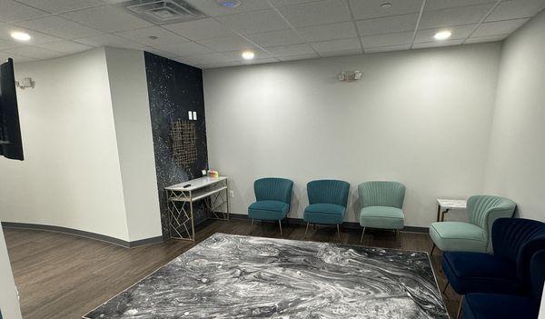 Spacious waiting area at Ember Dental Arts Conshohocken PA