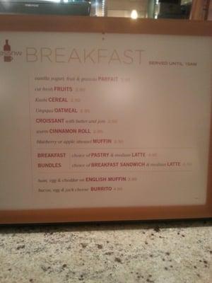 Breakfast Menu