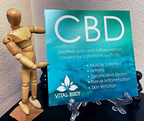 Now offering Vital Body CBD cream as an add-on to your service!