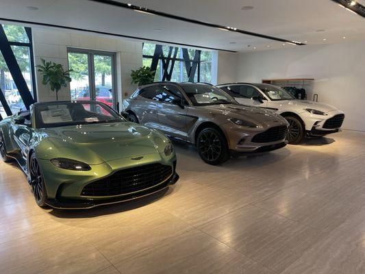 The cool selection of vehicles they have in the showroom