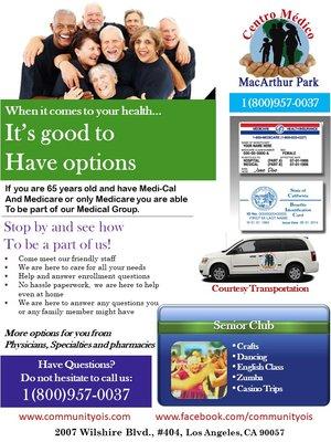 Join our Senior Club here at Centro Medico MacArthur Park