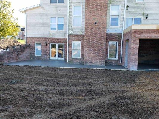 Patio next to the garage.  All of the expansion joint has already disintegrated.  Used cheap materials.