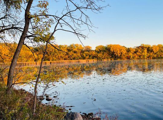 Cedar Lake is at peak colors (mid Oct)