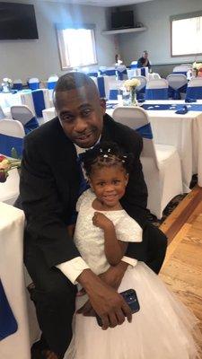 Son and granddaughter of the bride