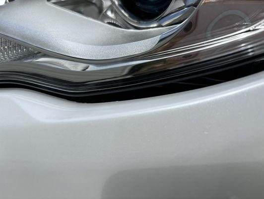 Large gaps where headlamp fits in front bumper