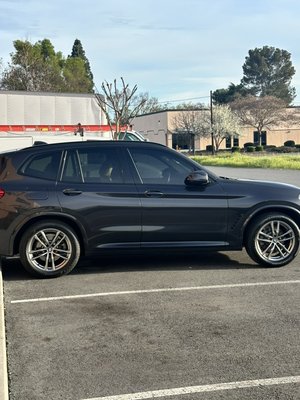 This bmw x3 came in for 35% ceramic window tint all around