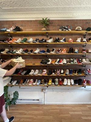 Used Sneaker Wall