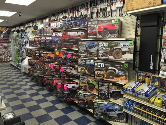 Traxxas/Axial cars, trucks, and boats.