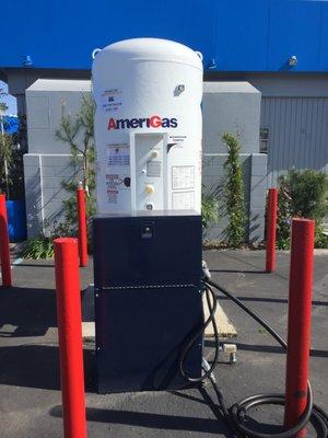 Fill up your 5 gallon BBQ tanks, motorhomes, or forklift tanks too!