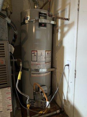 Brand new Hot Water Tank installed by County Plumbing (Abraham and his assistant)