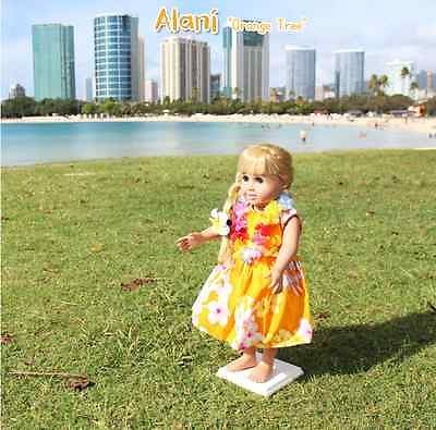 Hawaiian Doll Clothes-Alani, 18inch Doll Dress, American Girl Doll Clothes