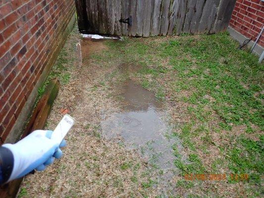 Standing water perimeter of foundation may affect the foundation of home.