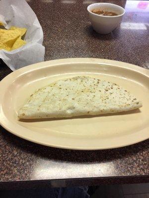 Overpriced quesadilla