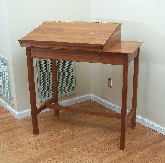 Custom cherry standing writing desk