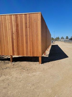 Privacy tongue and groove  redwood fence