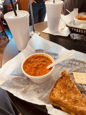 grilled cheese combo with piping hot soup!