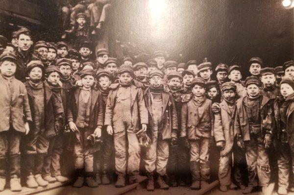 Before the United Mine Worked of America became strong, children worked in the coal mines.