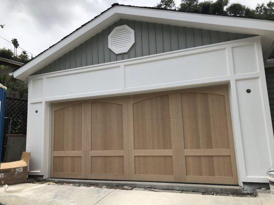 Del Mar carriage house wood door