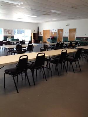 Large community room for activities