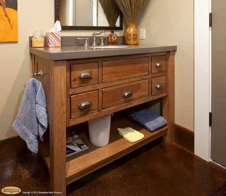 Door style: Pendleton Inset | Species: Rustic Hickory | Finish: Truffle with Ebony glaze