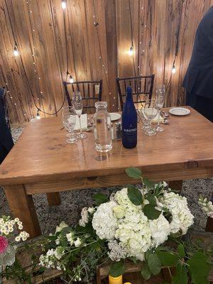 Sweetheart table