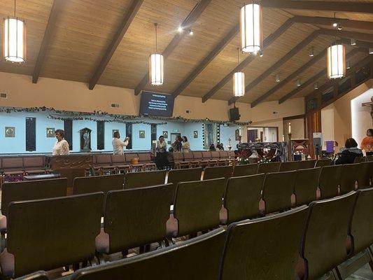 Simbang Gabi (Midnight Mass) - lots of space and empty seats