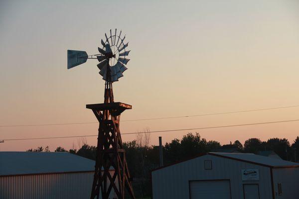 Sun setting at the AG museum