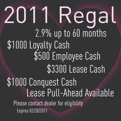 2011 Regal February Specials expire 2/28/11