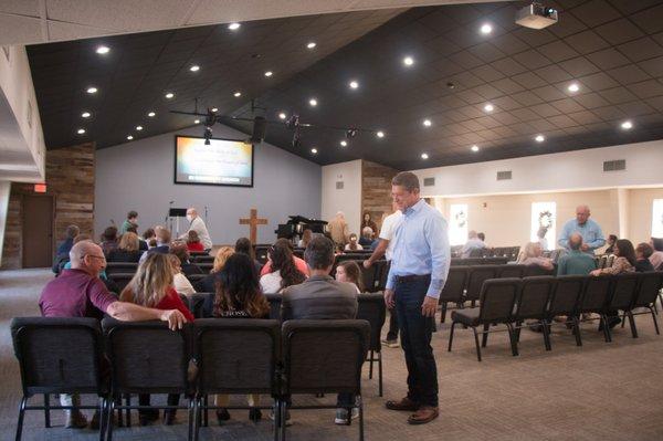 Get here a few minutes early or stay a few minutes after to visit with Pastor Steve and the rest of our church members!