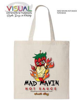 We can print your logo on tote bags! Great for give aways, etc.