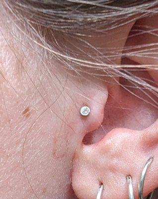 Tragus piercing