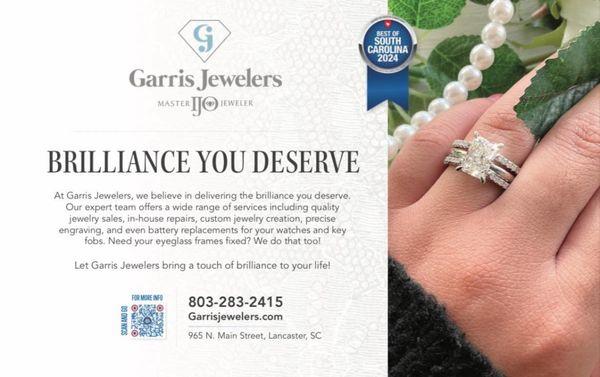 We are voted Best Jewelry of South Carolina 2024!!