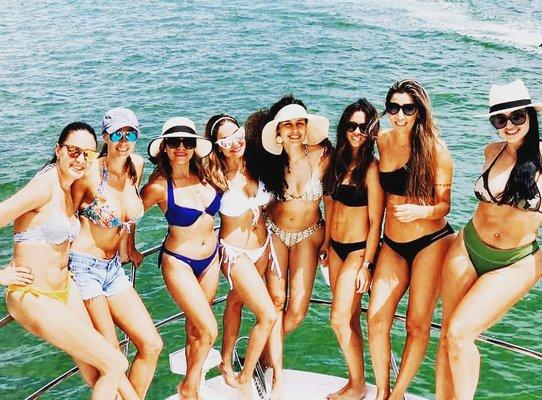 Bachelorette and bachelor boat party