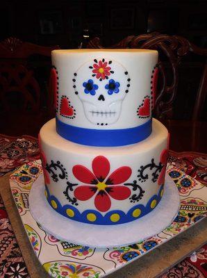 Beautiful cake for Dia De Los Muertos.