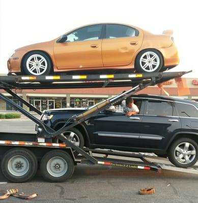 My Jeep coming off the truck