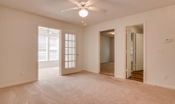 1 and 2 bedroom floor plans with sunrooms at Brookford Place Apartments