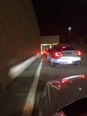 The drive thru is seriously moving slow tonight!