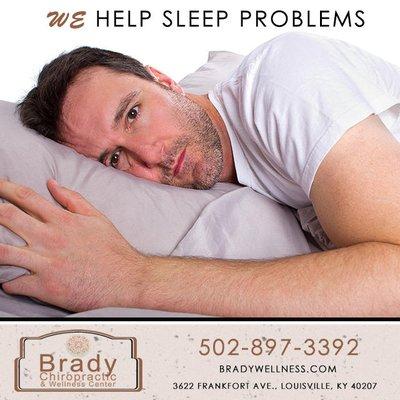 Sleep problem help Louisville KY. Brady Chiropractic & Wellness Center, call: https://www.bradywellness.com/