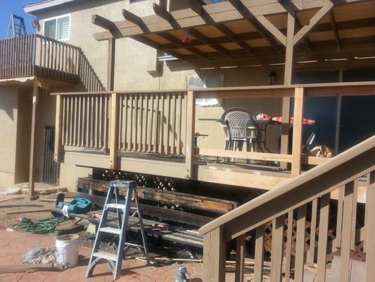 I had to rebuild their deck in order to take care of them!  FlexOn Platinum is termite resistant!  Beautiful outcome!