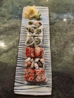 Spicy tuna and yellowtail jalapeño rolls