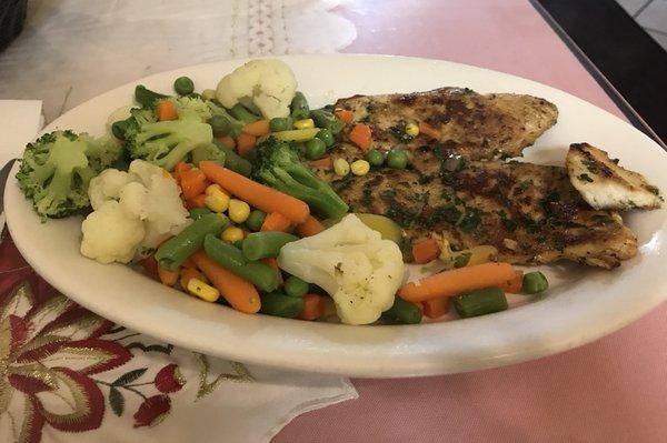 If you are looking for healthier options; we can customize your meal. Grilled chicken with steamed vegetables