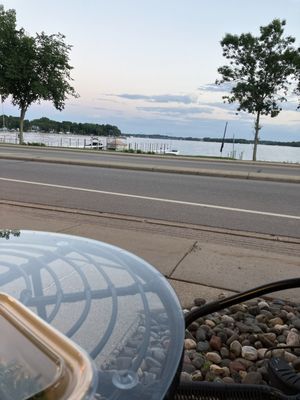 Lake view from front outdoor seating