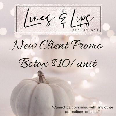 New Client Promo Botox $10/unit- Free Consultation