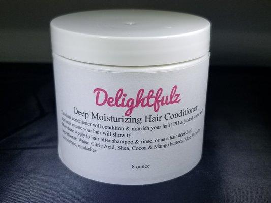 Deep Moisturizing Hair Conditioner. PH balanced, triple butters with Aloe Vera. Your hair will love it!